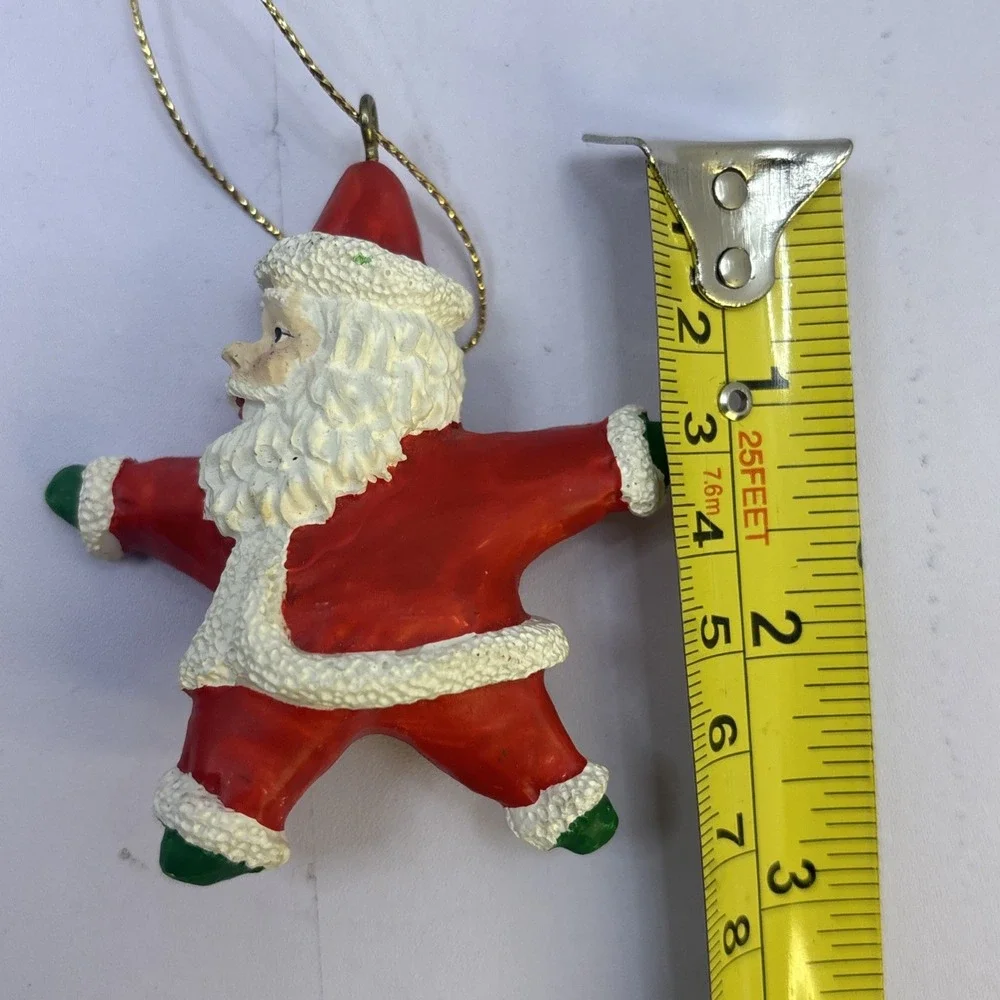 4  Vtg Santa‎ Ornaments Coca Cola Christmas Santa Hallmark 1990s Star Posable